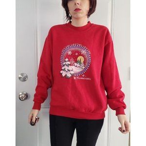 Minnesota Snow Scene‎ Crew Neck Sweatshirt